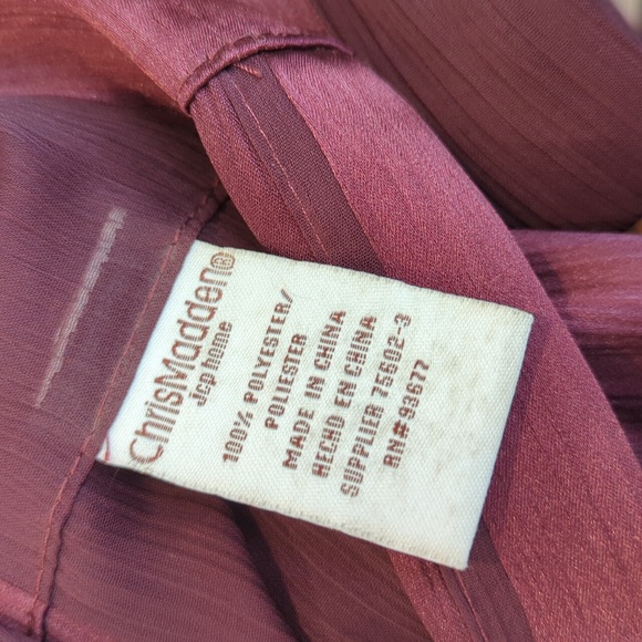 Two Chris Madden window sheers and valance - Picture 3 of 4